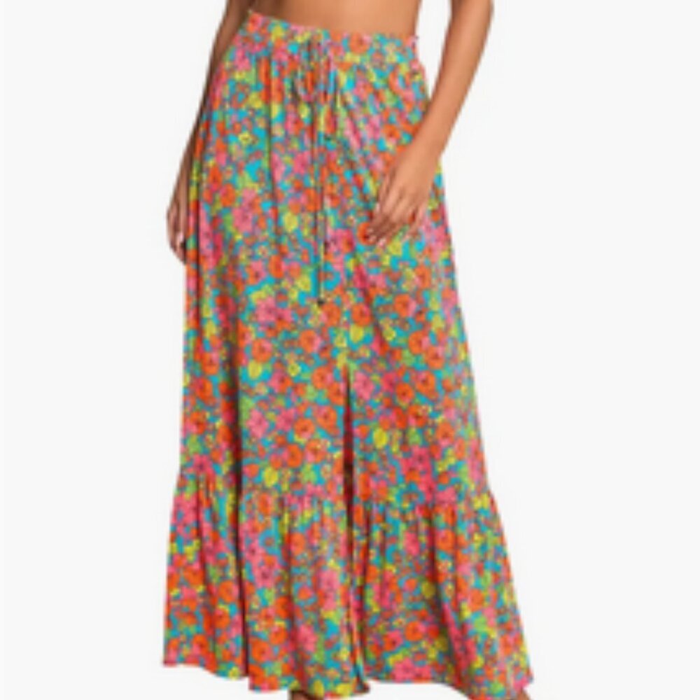 Maaji Poppy Athena Cover-Up Knot Top & Maxi Skirt. Sz: M
